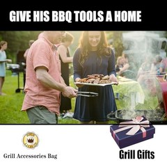 Grill Accessories Storage, Tool Bag for BBQ Grill, BBQ Tools Storage,