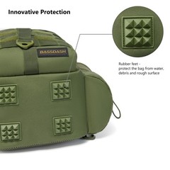 Convertible Fishing Backpack Sling Bag with Rod Holder, Adjustable Tactical W…