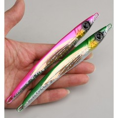 UV Glow Fishing Jig Sinking Lure 60g 80g 100g 150g Iron Plate for Mackerel