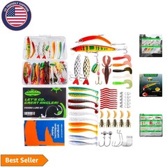 Compact Fishing Tackle Box with 15 Lure Types – Perfect for Freshwater Fishing