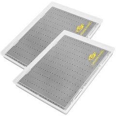 SF XL Clear Fly Fishing Boxes w/Foam, Tackle & Jig Head Storage, 2-Pack