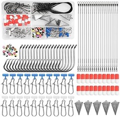 105PCS Surf Fishing Tackle Kit Fish Finder Rigs Saltwater Surf Fishing Rigs Live