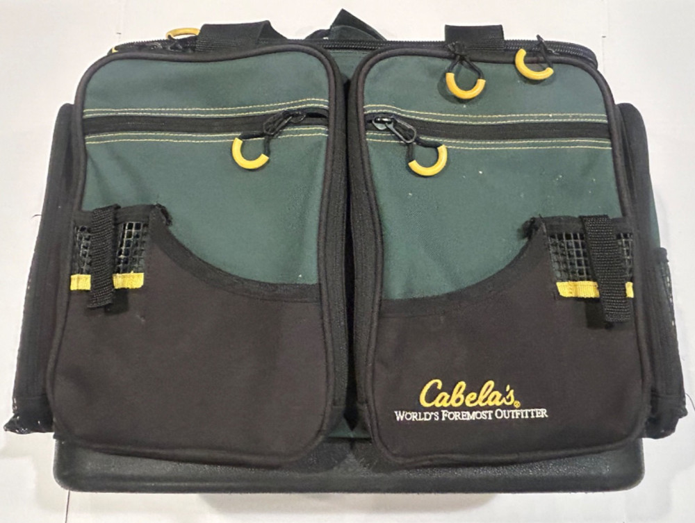 Cabela’s Soft Sided Tackle Bag Holds 5 Plano 3600 Boxes Fishing Shoulder Strap
