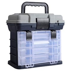 Fishing Tackle Box Kit, Portable 4 Layers Fishing Accessory Blue inner buckle