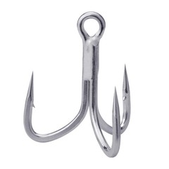 BKK Viper-41 4X Treble Hook, Heavy Duty Saltwater Lure Hooks (Bright Tin) Multi