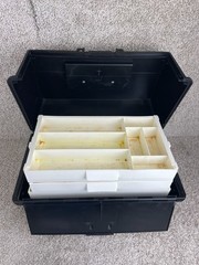 Vintage Fenwick Hi-Tech 33 Fishing Tackle Box 3 Tier Fold Out Tray