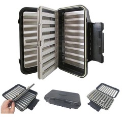 Fly Boxes For Fishing Large Waterproof Split Foam 910 Capacity Durable Case