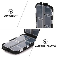 2Pcs Durable Plastic Fishing Tackle Organizer Box Compact Storage Case