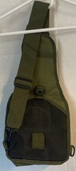 Trout Unlimited Olive Canvas Sling Pack Bag w/Shoulder Strap & MOLLE Pockets