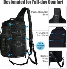 Fishing Tackle Sling Shlouder Backpack