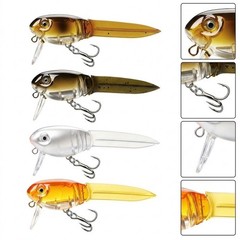 Tadpole Shape Floating Bait 8.5cm for Bass Trout Pike Crappie Topwater Action