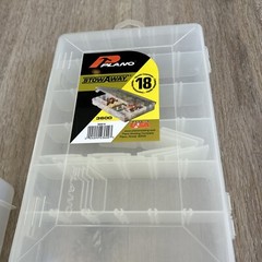 Plano Stowaway Fishing Bait Utility Boxes Clear Plastic Lot Of 3 NOS