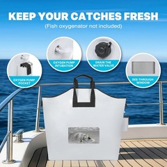 MORXPLOR Fish Bag Heavy Duty Tournament Fishing Weigh in Bag 26×23 19×34 inches