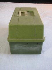 Vtg Plano Three Tray Tackle Box 6300N, Green, USA rr