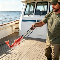 Saltwater Fishing Gear, Fish Gripper, Fish Lip Gripper With Weighing Function