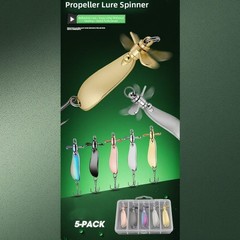 Fishing Spoon Lure with Dual Curved Zinc Alloy 5.1cm x 1.4cm 10g 5-Pack