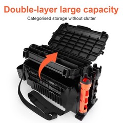 2 Tier Fishing Tackle Boxes Fishing Tackle Storage Box 11 L Fishing Accessories