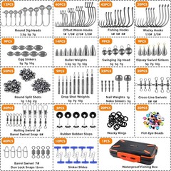 397-Piece Fishing Accessories Kit & Waterproof Tackle Box for All Enthusiasts
