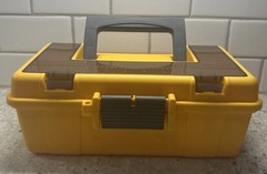 VTG Plano Plastic Tool-Tackle Box W/Removable Tray, Lid Storage 13”x7”x5.5”