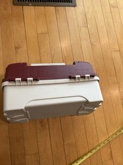 Plano One Tray Burgundy/White Tackle Box Model 6201 with Wazp Crappie Kit