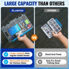 PLUSINNO 472PCS Fishing Accessories Kit, Waterproof Tackle Tackle Included