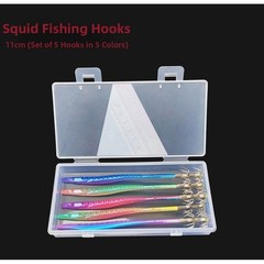 UV Glow Squid Lure Glowing Fishing Lure 24 Double-stage Hooks 6-prong Hook Setup