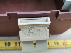 Vtg Plano 1530 Fishing Tackle Box 3 Tier Brown Beige USA Made 16in