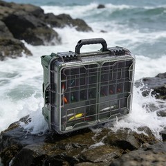 Fishing Tackle Storage Box, Fishing Tackle Box With Small Removable Tackle Tray