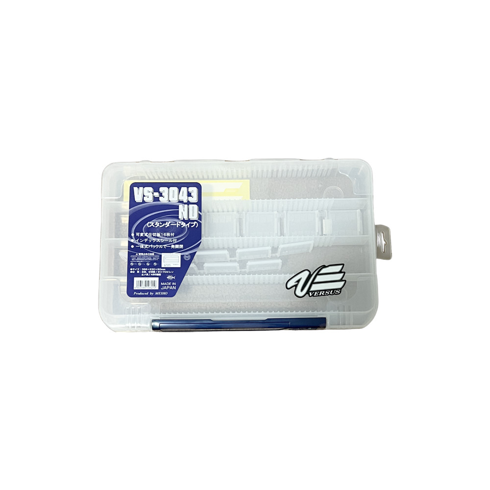 Meiho Versus VS-3043ND ( 350 x 123 x 50mm ) Clear Tackle Box MADE IN JAPEN