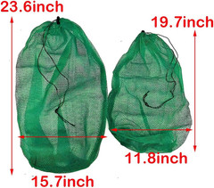 Portable Fishing Net Bag Drawstring Fishing Net Nylon Mesh Fishing Bag Fishing S