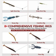 by KastKing Compact Fishing Tackle Kit for Bass Trout Panfish | All-in-One