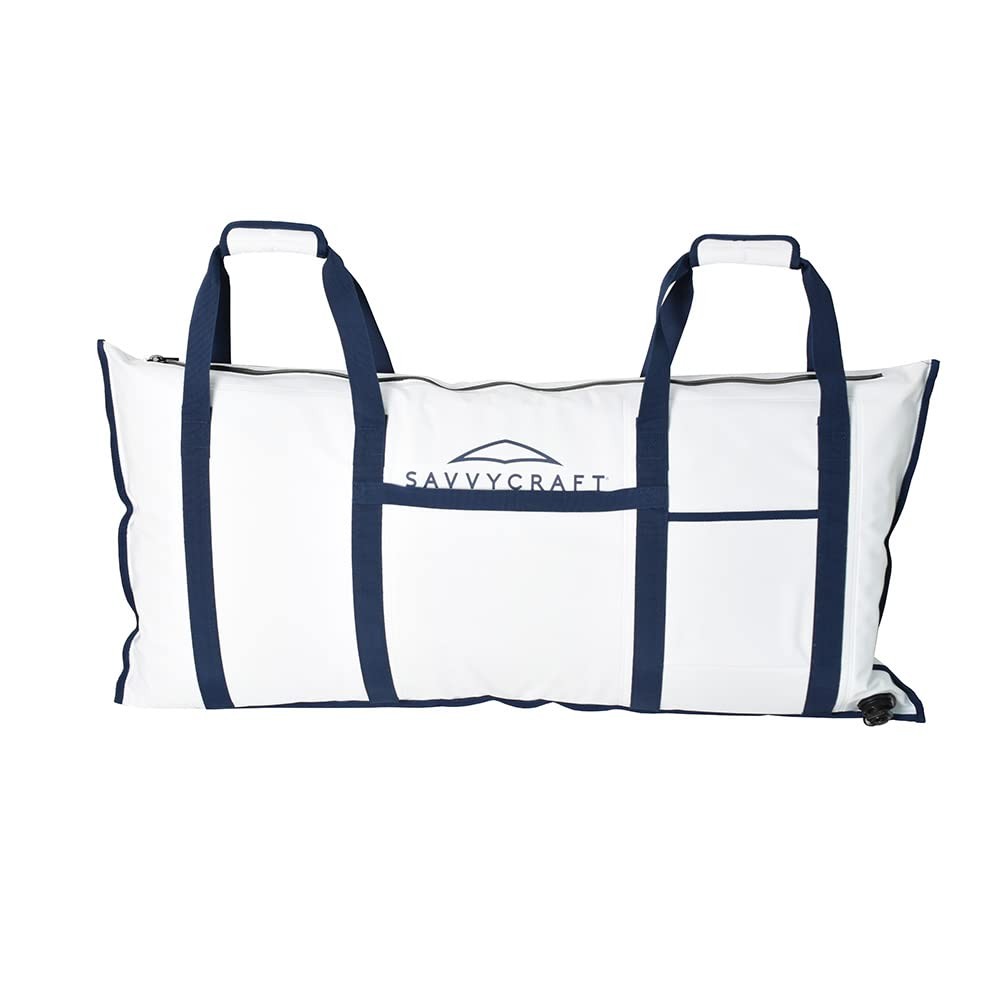 Savvycraft Waterproof Insulated Fish Kill Envelop: 60″L x 20″H, White/Navy
