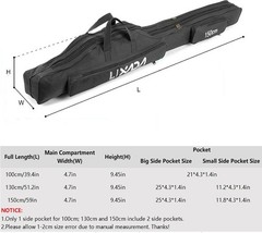 Lixada 40 Inches Fishing Rod Case Folding Pole Tackle Bag Gear Organizer Carrier