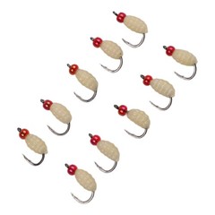 20 Pack Artificial Maggots for Fishing Soft Lures for Trout Bass Crappie