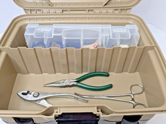 Flambeau Tackle Box Loaded Vintage Trout Lures Rooster Tail Mepps Acme Tools