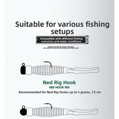TPE Floating Shrimp Lure 7.5cm 2.5g 10pcs Soft Bait for Bass Perch Night Use