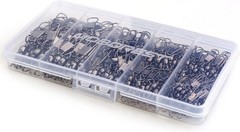 Versatile 200PCS Fishing Barrel Swivels with Quick Connect Snaps – Durable Gear