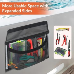 Large Boat Storage Bag with Full-Enclosure Lid Waterproof Boat Caddy Organizer