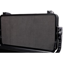 Fishing Tackle Box Dual Layer Large Organizer with Rod Cup Holders Black