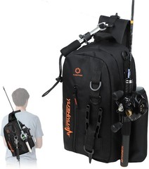 Fishing Sling Bag with Rod Strap, Small Fishing Bag Portable & Lightweight, F…