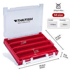 THKFISH Double Sided Fishing Tackle Storage Box Fishing Lure Organizer Case US