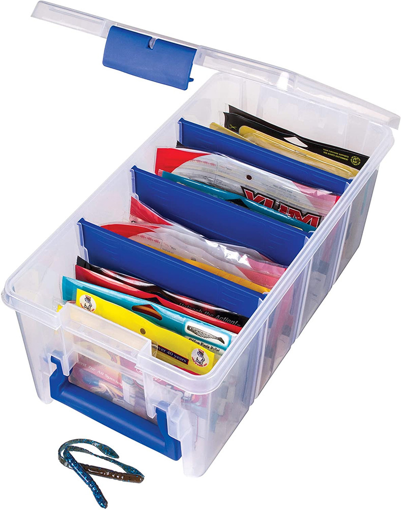 Outdoors 4510 Clear Fishing Organizer – Super Half Satchel Soft Fishing Lure Sto