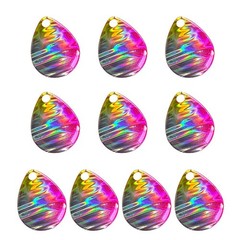 Copper Fishing Spinner Blades 10pcs Kit UV Modified Colorful for Lure DIY