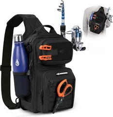 KastKing BlowBak Tactical Fishing Sling Tackle Bag – Lightweight Fishing Back…
