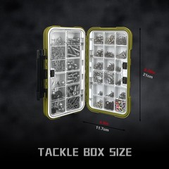 Fishing Accessories Kit 423 PCS Tackle Box Hooks Weights Sinkers Bass