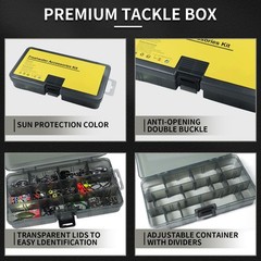 Gotour 128/209/240/265Pcs Fishing Lures Kit Tackle All-In-1 Fishing Accessories