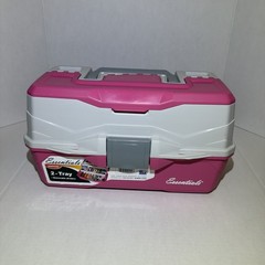 Essentials 2-Tray Fishing Tackle Box Removable Dividers Organizer Made In USA