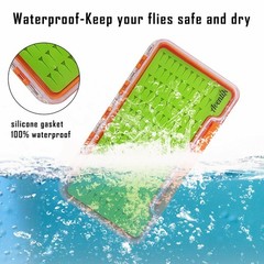 2 PCS Clear Waterproof Fly Fishing Box Super Slim Hook Storage Case 7.36×4.02