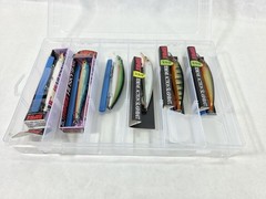 Lot of 6 Rapala Fishing Lures in Clear Plano Tackle Box