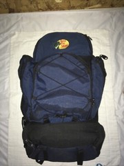 Bass Pro Shop Backpack Blue Vintage With Lower Attachment Bag